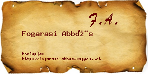 Fogarasi Abbás névjegykártya